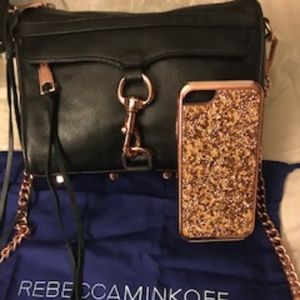 NEW Rebecca Minkoff Mini Mac with Rose Gold Case
